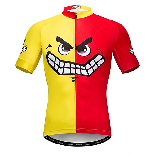 21Grams Men's Cycling Jersey Short Sleeve Bike Jersey Top with 3 Rear Pockets Mountain Bike MTB Road Bike Cycling Breathable Quick Dry Moisture Wicking Front Zipper Red Yellow Novelty Polyester
21Grams Men's Cycling Jersey Short Sleeve Bike Jersey Top with 3 Rear Pockets Mountain Bike MTB Road Bike Cycling Breathable Quick Dry Moisture Wicking Front Zipper Red Yellow Novelty Polyester