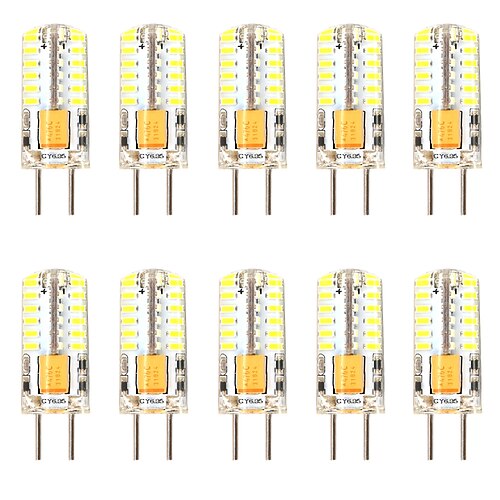 

10pcs GY6.35 Bi Pin 3w LED Corn Light Bulbs 300lm 30W Halogen Bulb Equivalent 300LM SMD 3014 Warm White for RV Ceiling Fans Lighting AC/DC 12V