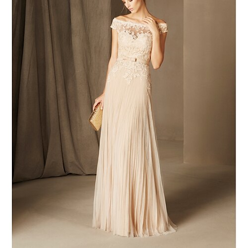 A-Line Evening Dresses Cut Out Dress Formal Evening Floor Length Short Sleeve Off Shoulder Chiffon with Sash / Ribbon 2022 / Beautiful Back
A-Line Evening Dresses Cut Out Dress Formal Evening Floor Length Short Sleeve Off Shoulder Chiffon with Sash / Ribbon 2022 / Beautiful Back