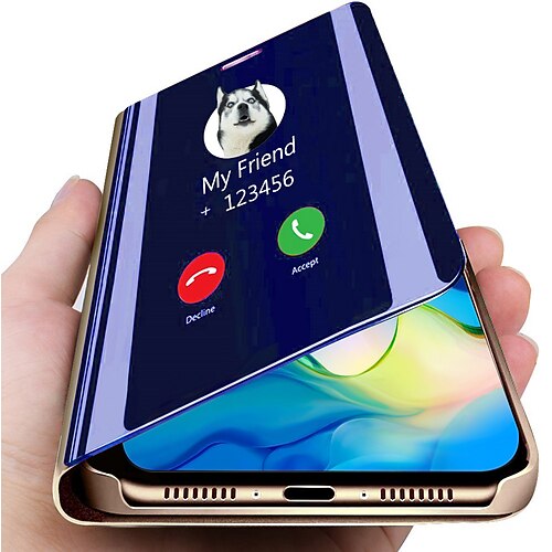 

Smart Mirror Flip Case For Samsung Galaxy S23 S22 Ultra Plus S21 S20 FE A14 A34 A54 A73 A53 A33 A72 A52 A42 A32 Note 20 Case Clear View PU Leather Kickstand Flip Cover