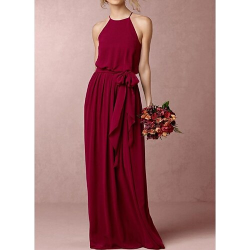 A-linje Brudepikekjole Grime Ermeløs Elegant Gulvlengde Chiffon med Sløyfe(r) 2022
A-linje Brudepikekjole Grime Ermeløs Elegant Gulvlengde Chiffon med Sløyfe(r) 2022