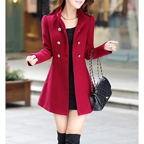 Women's Coat Outdoor Work Daily Winter Fall Spring Long Coat Stand Collar Regular Fit Basic Elegant & Luxurious Jacket Long Sleeve Blue Wine Army Green / Business
Women's Coat Outdoor Work Daily Winter Fall Spring Long Coat Stand Collar Regular Fit Basic Elegant & Luxurious Jacket Long Sleeve Blue Wine Army Green / Business