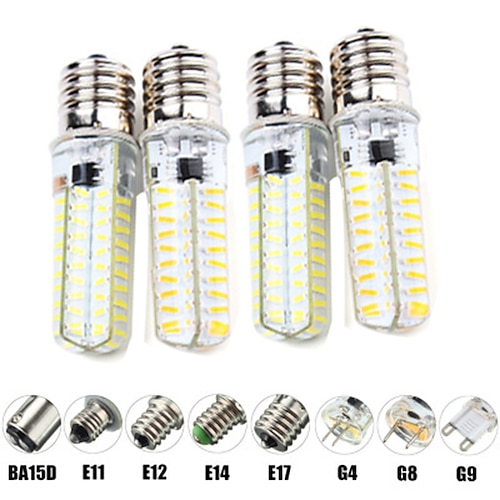 

4pcs 6 W LED Corn Lights LED Bi-pin Lights 600 lm E14 G9 G4 T 80 LED Beads SMD 2835 Dimmable Warm White White 220-240 V 110-120 V