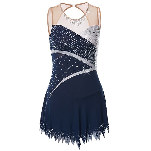 Figure Skating Dress Women's Girls' Ice Skating Dress Outfits Black Patchwork Spandex Stretch Yarn High Elasticity Competition Skating Wear Classic Sleeveless Figure Skating
Figure Skating Dress Women's Girls' Ice Skating Dress Outfits Black Patchwork Spandex Stretch Yarn High Elasticity Competition Skating Wear Classic Sleeveless Figure Skating