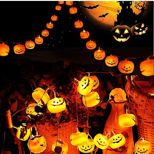 3m 9.8ft 20 LED Halloween Guirlande Lumineuse Extérieure Guirlande Lumineuse LED Citrouille 3D Jack O Lantern Lumières Pour Le Décor Extérieur Scintillement Régulier
3m 9.8ft 20 LED Halloween Guirlande Lumineuse Extérieure Guirlande Lumineuse LED Citrouille 3D Jack O Lantern Lumières Pour Le Décor Extérieur Scintillement Régulier
