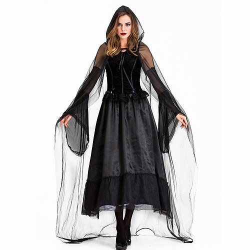 Ghostly Bride Dress Cosplay Costume Gloves Cloak Party Costume Adults' Women's Cosplay Vacation Dress Halloween Halloween Festival / Holiday Tulle Cotton / Polyester Blend Black Women's Easy Carnival
Ghostly Bride Dress Cosplay Costume Gloves Cloak Party Costume Adults' Women's Cosplay Vacation Dress Halloween Halloween Festival / Holiday Tulle Cotton / Polyester Blend Black Women's Easy Carnival