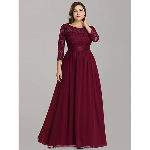 A-linje Kjole til brudens mor Plusstørrelse Høj halset Gulvlang Chiffon Blondelukning 3/4-ærmer med Blonde 2023
A-linje Kjole til brudens mor Plusstørrelse Høj halset Gulvlang Chiffon Blondelukning 3/4-ærmer med Blonde 2023