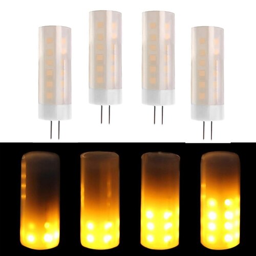 4 stk g4 bi-pin mini flimrende flamme led pærer keramikk base 2w g4 led fakkel brann for halloween jul nyttårsferie 1600k dc12v
4 stk g4 bi-pin mini flimrende flamme led pærer keramikk base 2w g4 led fakkel brann for halloween jul nyttårsferie 1600k dc12v