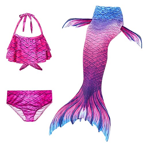 Kids Girls' Swimwear Bikini 3pcs Three Piece Swimsuit Mermaid Tail The Little Mermaid Swimwear Geometric Sleeveless Fuchsia Active Cosplay Costumes Bathing Suits 3-10 Years / Cute
Kids Girls' Swimwear Bikini 3pcs Three Piece Swimsuit Mermaid Tail The Little Mermaid Swimwear Geometric Sleeveless Fuchsia Active Cosplay Costumes Bathing Suits 3-10 Years / Cute
