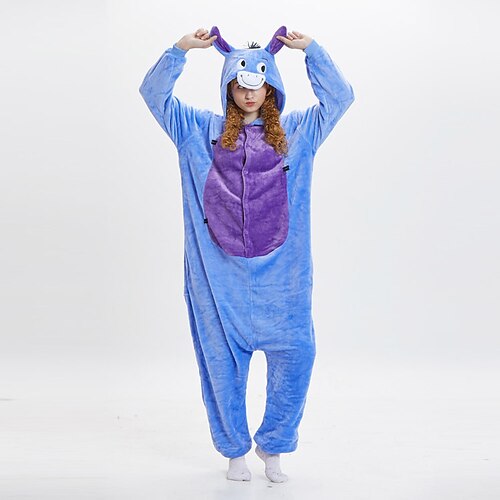 Adults' Kigurumi Pajamas Donkey Color Block Onesie Pajamas Flannel Fabric Cosplay For Men and Women Halloween Animal Sleepwear Cartoon Festival / Holiday Costumes
Adults' Kigurumi Pajamas Donkey Color Block Onesie Pajamas Flannel Fabric Cosplay For Men and Women Halloween Animal Sleepwear Cartoon Festival / Holiday Costumes