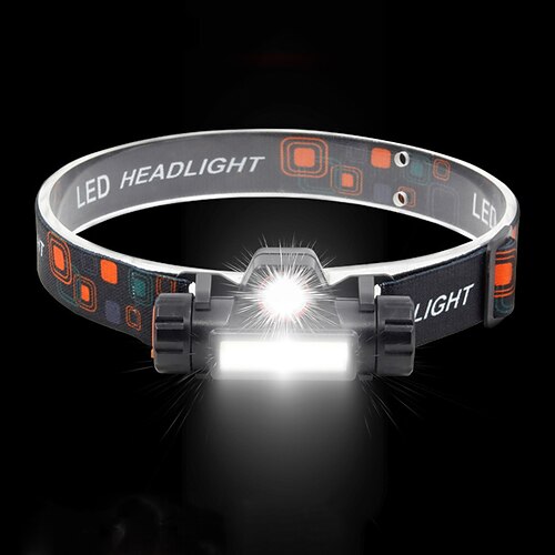 

L-18 Headlamps Waterproof 200 lm LED LED 2 Emitters 4 Mode with Battery and USB Cable Waterproof Portable Adjustable Durable Camping / Hiking / Caving Hunting Fishing Black