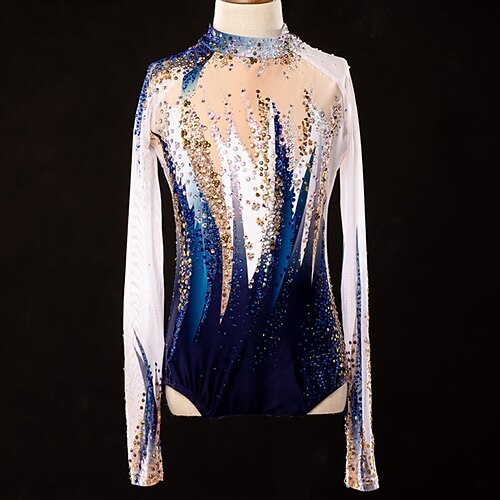 Rhythmic Gymnastics Leotards Artistic Gymnastics Leotards Women's Girls' Leotard Spandex High Elasticity Handmade Long Sleeve Competition Dance Rhythmic Gymnastics Artistic Gymnastics Dark Blue
Rhythmic Gymnastics Leotards Artistic Gymnastics Leotards Women's Girls' Leotard Spandex High Elasticity Handmade Long Sleeve Competition Dance Rhythmic Gymnastics Artistic Gymnastics Dark Blue