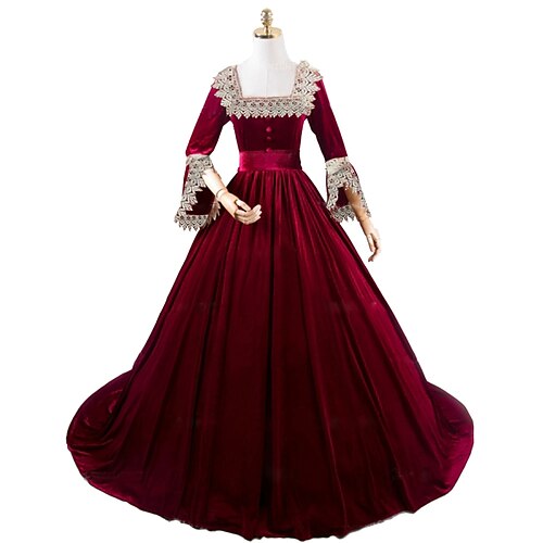 Princesse Rococo Victoriens Robe de cocktail Robe vintage Robe Costume de fête Costume Robe de bal Femme Costume Vintage Cosplay Mascarade Soirée Evénement manche longue Longueur Sol Longue longueur
Princesse Rococo Victoriens Robe de cocktail Robe vintage Robe Costume de fête Costume Robe de bal Femme Costume Vintage Cosplay Mascarade Soirée Evénement manche longue Longueur Sol Longue longueur
