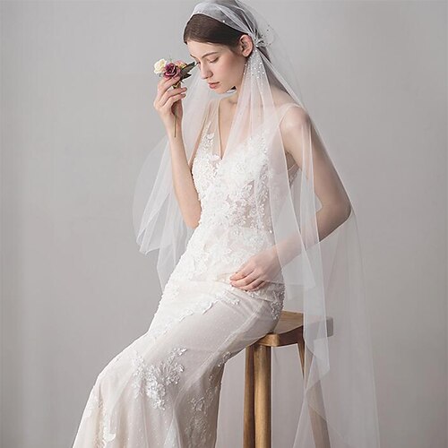 One-tier Classic Style / Lace Wedding Veil Fingertip Veils with Solid / Pattern POLY / Lace
One-tier Classic Style / Lace Wedding Veil Fingertip Veils with Solid / Pattern POLY / Lace