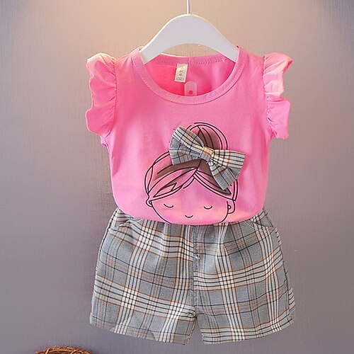 Bambino Da ragazza Completo Vestito Cartoni animati Manica corta Impostare Essenziale Viola Rosa Fucsia
Bambino Da ragazza Completo Vestito Cartoni animati Manica corta Impostare Essenziale Viola Rosa Fucsia