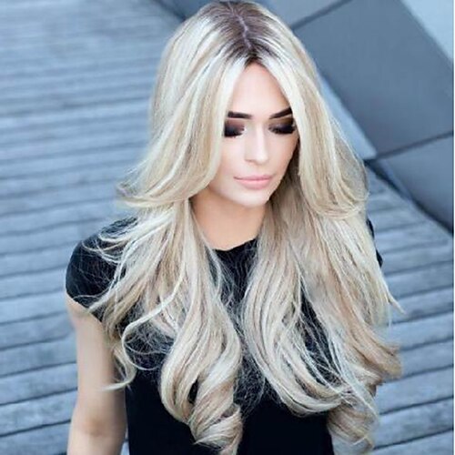 Synthetic Wig Body Wave Asymmetrical Machine Made Wig Blonde Long Blonde Synthetic Hair 26 inch Women's Middle Part Best Quality Blonde / Daily Wear
Synthetic Wig Body Wave Asymmetrical Machine Made Wig Blonde Long Blonde Synthetic Hair 26 inch Women's Middle Part Best Quality Blonde / Daily Wear
