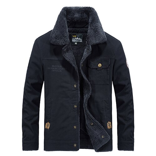 Men's Jacket Daily Beach Fall Winter Regular Coat Regular Fit Jacket Long Sleeve Solid Colored Blue Army Green Khaki
Men's Jacket Daily Beach Fall Winter Regular Coat Regular Fit Jacket Long Sleeve Solid Colored Blue Army Green Khaki