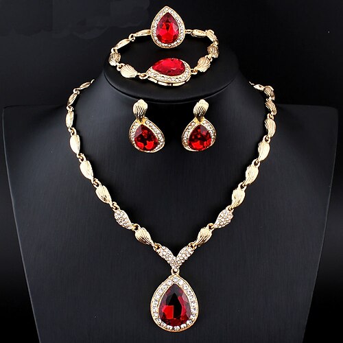 1 set Bridal Jewelry Sets For Women's Blue Red Wedding Engagement Rhinestone Glass Alloy Classic Drop Pear
1 set Bridal Jewelry Sets For Women's Blue Red Wedding Engagement Rhinestone Glass Alloy Classic Drop Pear