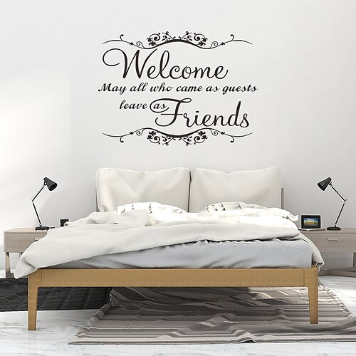 New Fashion Welcome Friend Art Vinyl Mural PVC Wallpaper Home Room Decor Wall Stickers 57X41cm For Bedroom Living Room
New Fashion Welcome Friend Art Vinyl Mural PVC Wallpaper Home Room Decor Wall Stickers 57X41cm For Bedroom Living Room