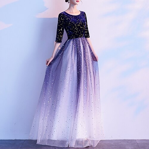 Linea-A Abiti da ballo Monocolore Vestito Graduazione Lungo Mezza manica Con decorazione gioiello Tulle con Lustrini 2023
Linea-A Abiti da ballo Monocolore Vestito Graduazione Lungo Mezza manica Con decorazione gioiello Tulle con Lustrini 2023