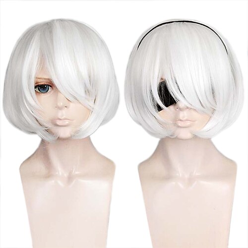 NIER: Automata 2B Parrucche Cosplay Per donna Taglio medio corto 12 pollice Tessuno resistente a calore Kinky liscia Bianco Per adulto Parrucca Anime
NIER: Automata 2B Parrucche Cosplay Per donna Taglio medio corto 12 pollice Tessuno resistente a calore Kinky liscia Bianco Per adulto Parrucca Anime