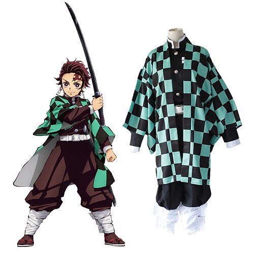 Inspirert av Demon Slayer: Kimetsu no Yaiba Kamado Tanjirou Anime Cosplay-kostymer Japansk Cosplay-drakter Topp Bukser Kappe Til Herre Dame / Knepute / Midjebelte / Knepute / Midjebelte
Inspirert av Demon Slayer: Kimetsu no Yaiba Kamado Tanjirou Anime Cosplay-kostymer Japansk Cosplay-drakter Topp Bukser Kappe Til Herre Dame / Knepute / Midjebelte / Knepute / Midjebelte