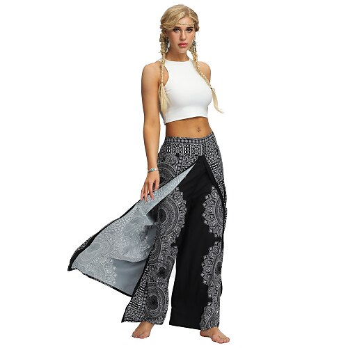 Women's Pants Trousers Green Red Black High Waist Boho Yoga Print Micro-elastic Full Length Comfort Pattern S M L XL / Plus Size / Loose Fit
Women's Pants Trousers Green Red Black High Waist Boho Yoga Print Micro-elastic Full Length Comfort Pattern S M L XL / Plus Size / Loose Fit