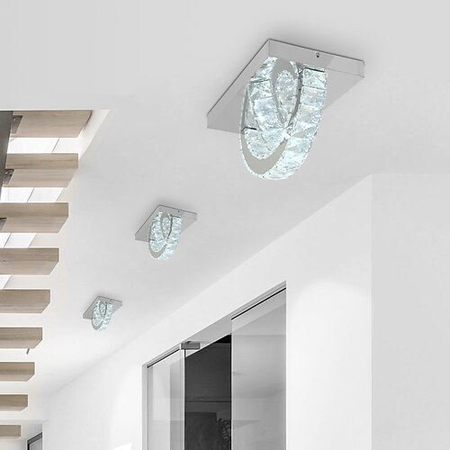 Modern Crystal Ceiling Light 2 Led Integrated Bulbs Stainless Stell Flush Mount for Bed Living Room Kitchen Asile Lighting
Modern Crystal Ceiling Light 2 Led Integrated Bulbs Stainless Stell Flush Mount for Bed Living Room Kitchen Asile Lighting