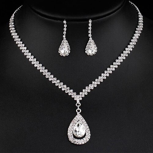 1 set Jewelry Set Bridal Jewelry Sets For Women's Wedding Anniversary Party Evening Rhinestone Alloy Tennis Chain Drop / Gift
1 set Jewelry Set Bridal Jewelry Sets For Women's Wedding Anniversary Party Evening Rhinestone Alloy Tennis Chain Drop / Gift