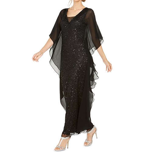 A-linje Kjole til brudens mor Elegant V-hals Ankellængde Chiffon Halvlange ærmer med Ruche 2023
A-linje Kjole til brudens mor Elegant V-hals Ankellængde Chiffon Halvlange ærmer med Ruche 2023