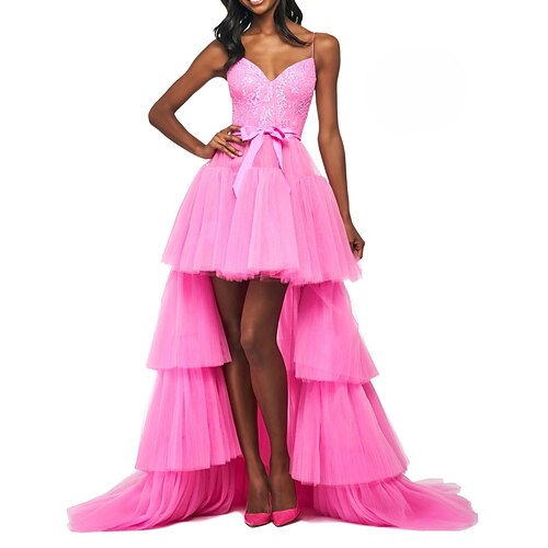 Linea-A Vestiti da sera Sensuale Vestito Graduazione Strascico a terra Senza maniche Con bretelline Tulle con Inserti di pizzo A strati 2023
Linea-A Vestiti da sera Sensuale Vestito Graduazione Strascico a terra Senza maniche Con bretelline Tulle con Inserti di pizzo A strati 2023