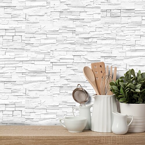 20x10cmx9pcs White Stone Brick Wall Stickers Retro Oil-proof Waterproof Tile Wallpaper For Kitchen Bathroom Ground Wall House Decoration
20x10cmx9pcs White Stone Brick Wall Stickers Retro Oil-proof Waterproof Tile Wallpaper For Kitchen Bathroom Ground Wall House Decoration