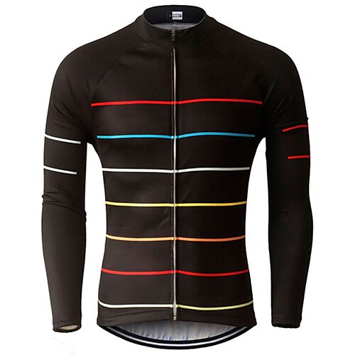 21Grams Homme Maillot Velo Cyclisme Manches Longues Cyclisme Maillot Top avec 3 poches arrière VTT Vélo tout terrain Vélo Route Résistant aux UV Respirable Séchage rapide Poche arrière Noir Rayure
21Grams Homme Maillot Velo Cyclisme Manches Longues Cyclisme Maillot Top avec 3 poches arrière VTT Vélo tout terrain Vélo Route Résistant aux UV Respirable Séchage rapide Poche arrière Noir Rayure