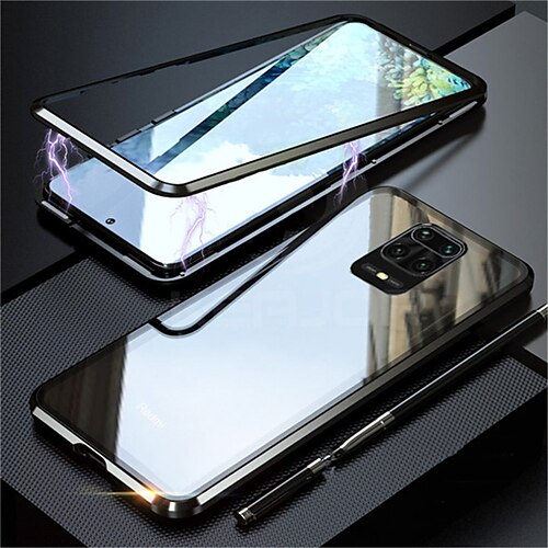 

Magnetic 360 Metal Case with Screen Protector For Xiaomi Redmi Note 11 10 Pro Note 9 8 S Pro Max 8T 7S 8A K40 K30 K20 Pro Double Sided Tempered Glass Case Cover for Xiaomi Mi 11 10 Lite CC9 Pro 9T