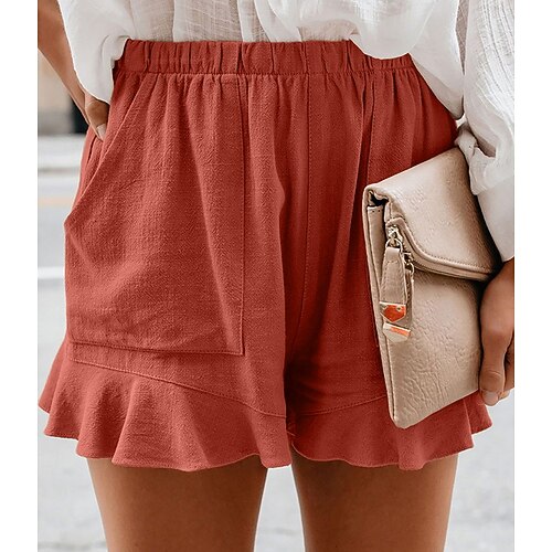 Dame Bukser Shorts Bomullsblanding Militærgrønn Dusty Blue Oransje Høy Midje Grunnleggende Myk Hverdag Avslappet Arbeid Ensfarget S M L XL XXL / Store størrelser / Løstsittende
Dame Bukser Shorts Bomullsblanding Militærgrønn Dusty Blue Oransje Høy Midje Grunnleggende Myk Hverdag Avslappet Arbeid Ensfarget S M L XL XXL / Store størrelser / Løstsittende