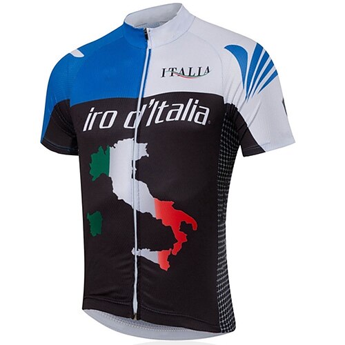 21Grams Men's Cycling Jersey Short Sleeve Bike Jersey Top with 3 Rear Pockets Mountain Bike MTB Road Bike Cycling UV Resistant Breathable Quick Dry Reflective Strips Black Blue Italy National Flag
21Grams Men's Cycling Jersey Short Sleeve Bike Jersey Top with 3 Rear Pockets Mountain Bike MTB Road Bike Cycling UV Resistant Breathable Quick Dry Reflective Strips Black Blue Italy National Flag