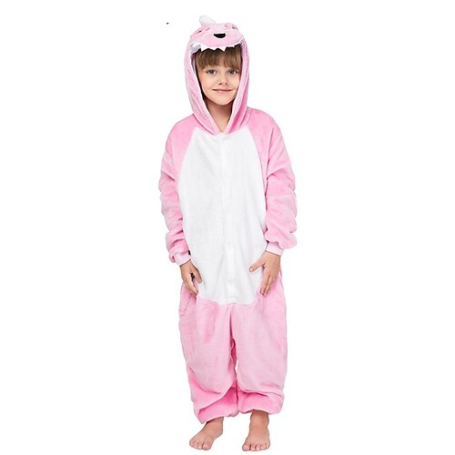 

Kid's Elementary Kigurumi Pajamas Dinosaur Animal Onesie Pajamas Flannel polyester fibre Cosplay For Boys and Girls Halloween Animal Sleepwear Cartoon Festival / Holiday Costumes / Leotard / Onesie