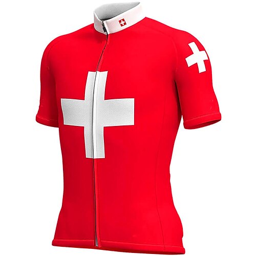 21Grams Men's Cycling Jersey Short Sleeve Bike Jersey Top with 3 Rear Pockets Mountain Bike MTB Road Bike Cycling UV Resistant Breathable Quick Dry Reflective Strips Dark Green Orange Red Switzerland
21Grams Men's Cycling Jersey Short Sleeve Bike Jersey Top with 3 Rear Pockets Mountain Bike MTB Road Bike Cycling UV Resistant Breathable Quick Dry Reflective Strips Dark Green Orange Red Switzerland