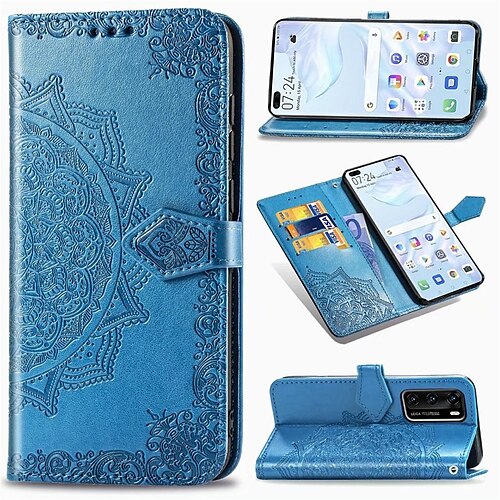 

Mandala Embossed Leather Wallet Flip Case for Huawei P40 Pro P40 lite P Smart 2019 P Smart Z P30 Pro P20 Pro Honor 20 Honor 10 lite Y5 Y9 Y7 Y6 2019 Mate 30 Mate 20 Card Holder Stand Phone Case Cover