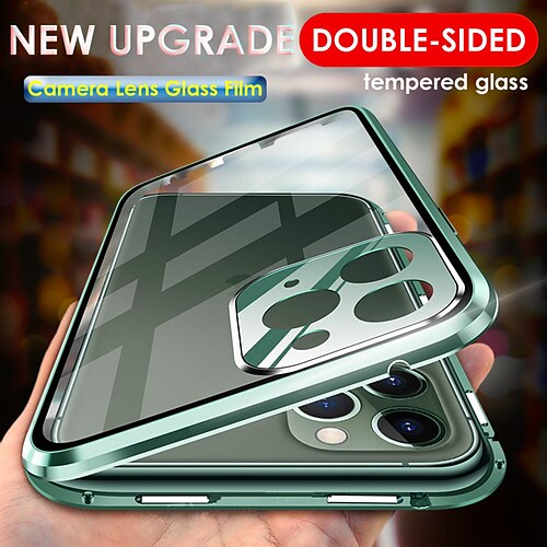 Magnetic Case For iPhone 13 12 Pro Max mini 11 Pro Max 360-degree Double Sided Metal Tempered Glass Cases Camera Lens Protective Case
Magnetic Case For iPhone 13 12 Pro Max mini 11 Pro Max 360-degree Double Sided Metal Tempered Glass Cases Camera Lens Protective Case