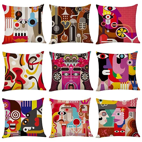 Abstract Printing Cushion Cover 9PC Soft Decorative Square Cushion Case Pillowcase for Bedroom Livingroom Sofa Couch Chair Superior Quality Machine Washable
Abstract Printing Cushion Cover 9PC Soft Decorative Square Cushion Case Pillowcase for Bedroom Livingroom Sofa Couch Chair Superior Quality Machine Washable