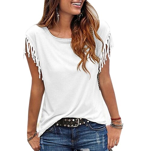 Women's T shirt Tee Purple Pink Army Green Plain Solid Colored Short Sleeve Daily Round Neck S / Summer
Women's T shirt Tee Purple Pink Army Green Plain Solid Colored Short Sleeve Daily Round Neck S / Summer