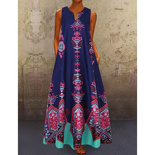 Women's Long Dress Maxi Dress Black Blue Yellow Sleeveless Geometric Pocket Spring Summer V Neck 2022 S M L XL XXL 3XL 4XL 5XL
Women's Long Dress Maxi Dress Black Blue Yellow Sleeveless Geometric Pocket Spring Summer V Neck 2022 S M L XL XXL 3XL 4XL 5XL
