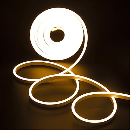 

4m Neon Strip Lights 360 LEDs 2835 SMD 6mm 1pc Warm White White Red Christmas New Year's Waterproof Cuttable Decorative 12 V