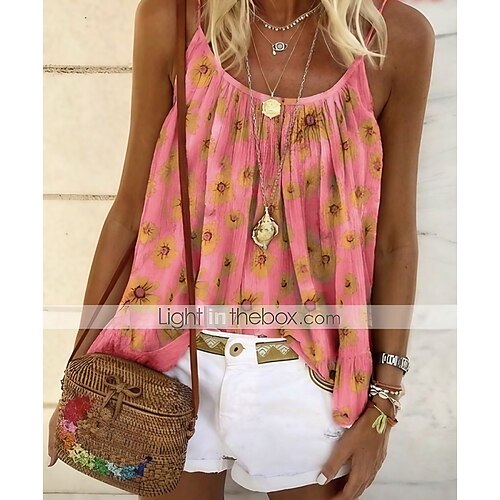 Per donna Corpetti Blusa Giallo Rosa Rosso Floreale Fiore decorativo Senza maniche Giornaliero Boho Rotonda Standard S
Per donna Corpetti Blusa Giallo Rosa Rosso Floreale Fiore decorativo Senza maniche Giornaliero Boho Rotonda Standard S