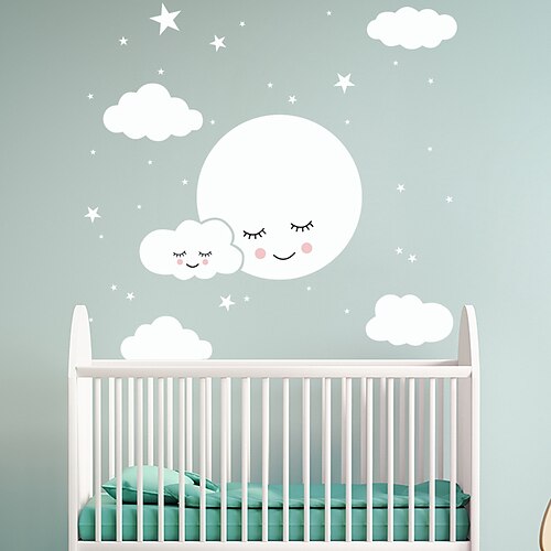 Cartoon Happy Face White Cloud Star Wall Stickers Plane Wall Stickers Decorative Wall Stickers PVC Home Decoration Wall Decal Wall Decoration 1pc 80X78.5cm
Cartoon Happy Face White Cloud Star Wall Stickers Plane Wall Stickers Decorative Wall Stickers PVC Home Decoration Wall Decal Wall Decoration 1pc 80X78.5cm