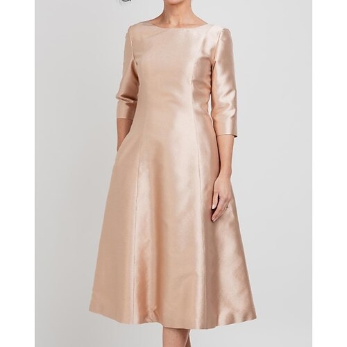 Linea-A Abito da cerimonia per signora Elegante Con decorazione gioiello Lunghezza tè Raso Manica a 3/4 con A pieghe 2023
Linea-A Abito da cerimonia per signora Elegante Con decorazione gioiello Lunghezza tè Raso Manica a 3/4 con A pieghe 2023