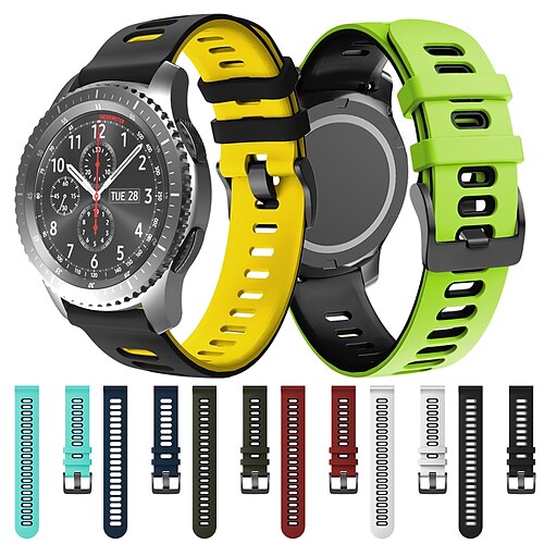 

Sport Silicone Wrist Strap Watch Band for Samsung Galaxy Watch 46mm / Gear S3 Classic / Gear S3 Frontier / Gear 2 R380 / Neo R381 / Live R382 Replaceable Bracelet Wristband