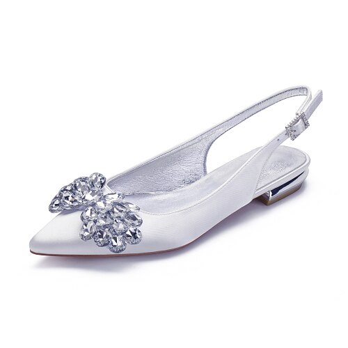 Dame Bryllup Sko Slingback Bryllup Fest / aften Bryllupslejligheder Bryllupsandaler Brudesko Sommer Krystal Rosette Flade hæle Spidstå Klassisk Sød Satin Ankel Strop Ensfarvet Sort Hvid Krystal
Dame Bryllup Sko Slingback Bryllup Fest / aften Bryllupslejligheder Bryllupsandaler Brudesko Sommer Krystal Rosette Flade hæle Spidstå Klassisk Sød Satin Ankel Strop Ensfarvet Sort Hvid Krystal