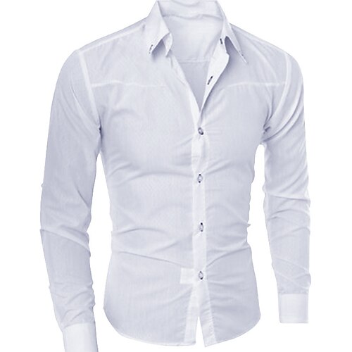 Men's Dress Shirt Solid Colored Button Down Collar Wine Royal Blue Navy Blue White Black Daily Work Long Sleeve Clothing Apparel Basic
Men's Dress Shirt Solid Colored Button Down Collar Wine Royal Blue Navy Blue White Black Daily Work Long Sleeve Clothing Apparel Basic